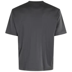 Antracytowy T-shirt z okrągłym dekoltem