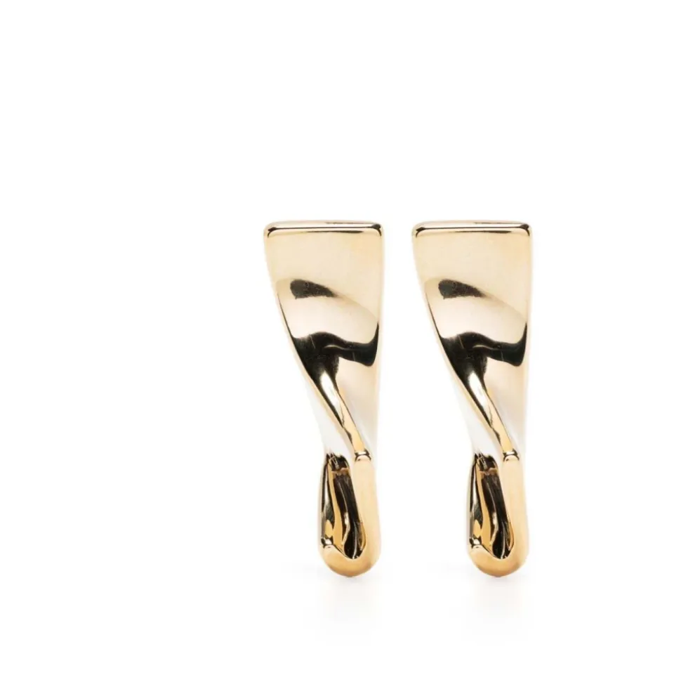 Asymetryczne kolczyki w odcieniu złota