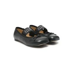 Ballerine con fascia logo e fiocco