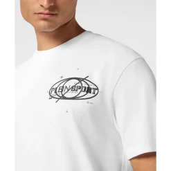 Bawełniana koszulka T-shirt z okrągłym dekoltem SS z logo
