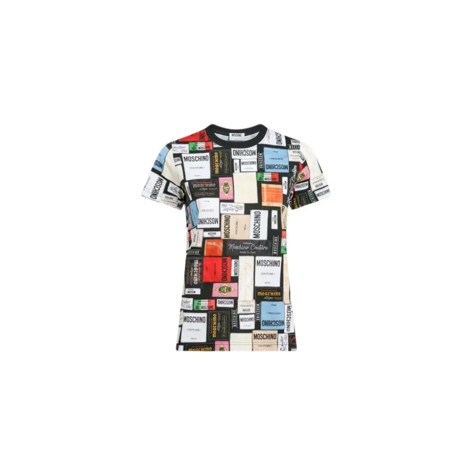 Bawełniany T-shirt z dżerseju z nadrukiem