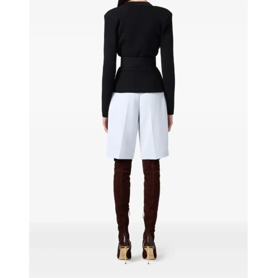 Belted Shawl Collar Blazer