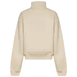 Beżowy Sweter z Zapięciem na Zamek