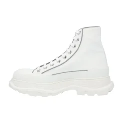Biała Canvas HighTop Platform Sneaker