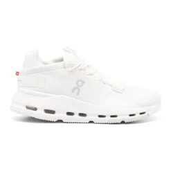Białe płaskie buty z bocznym logo