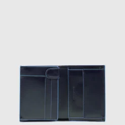 Blue Square Pionowy Portfel Trifold