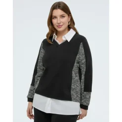 Bluza z elementami koszuli