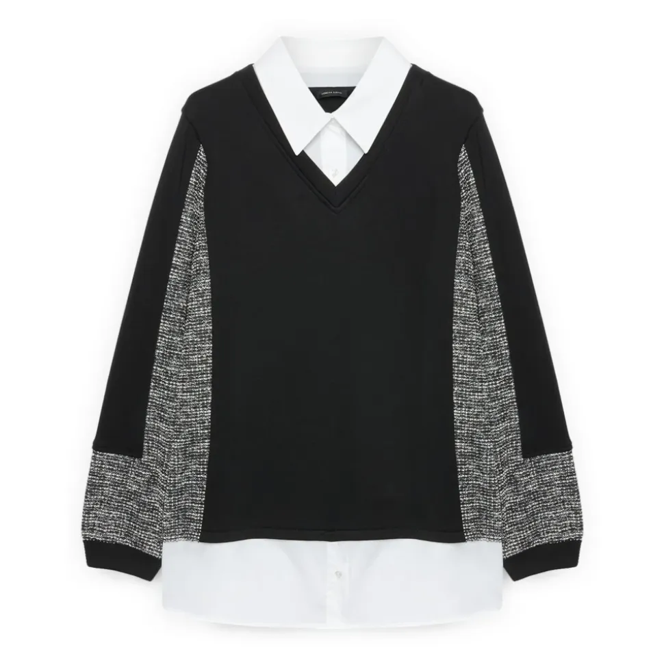 Bluza z elementami koszuli