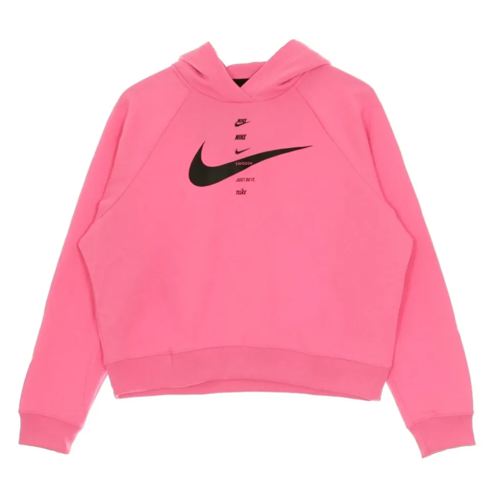 Bluza z kapturem Nike Pink Glow/Black Swoosh