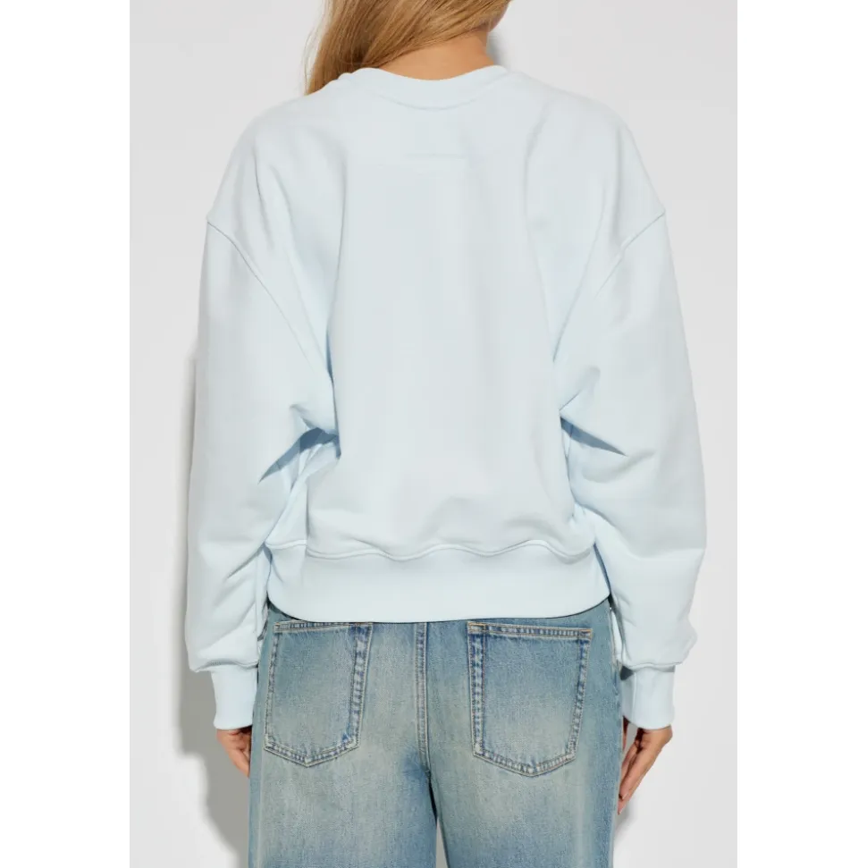 Bluza z Logo z Aksamitnym Wykończeniem