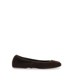 Brązowe Buty Flat Minnie Travel Ballet