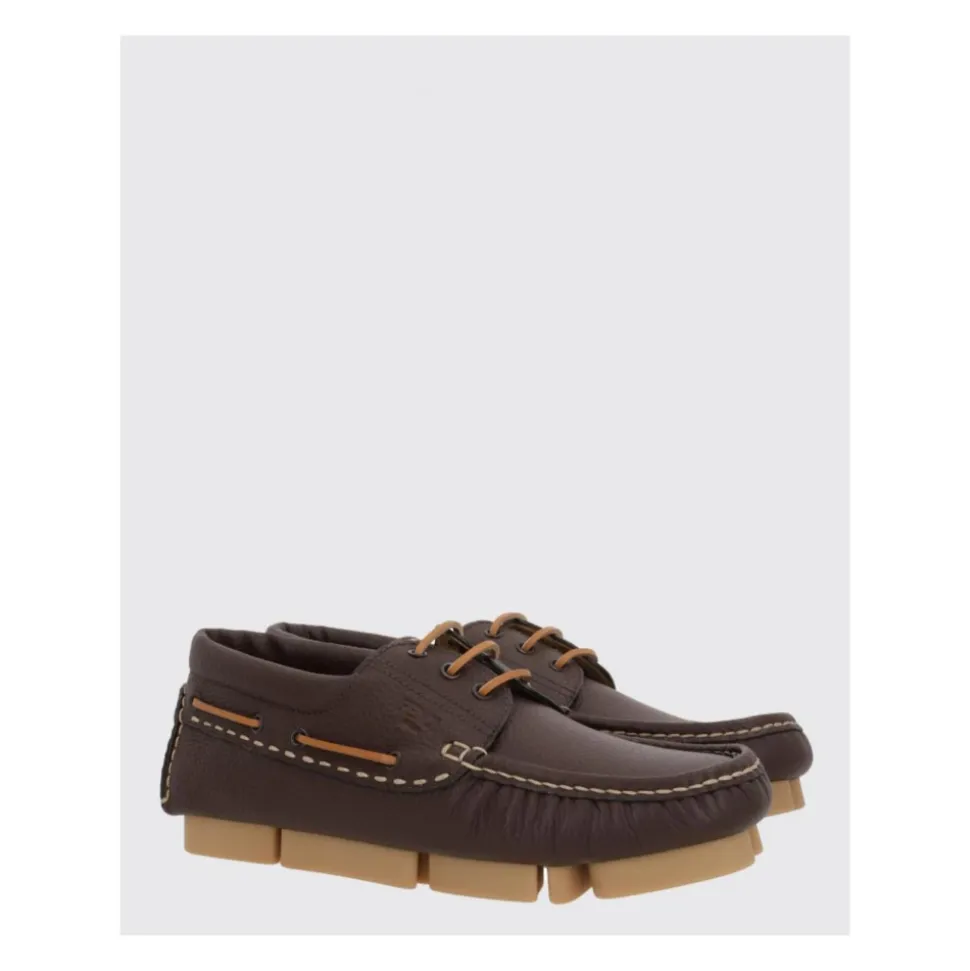 Brązowe Skórzane Buty Brogue