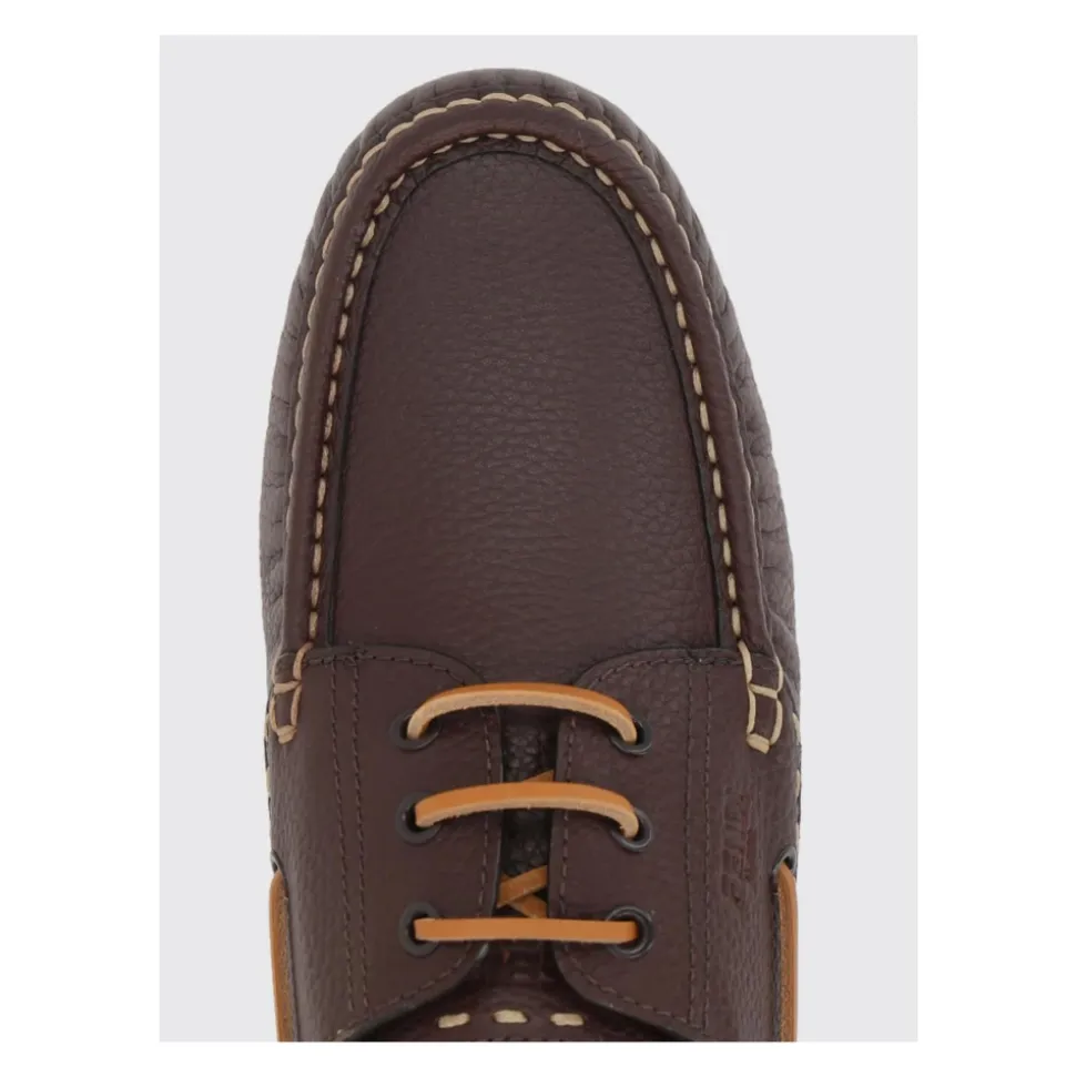 Brązowe Skórzane Buty Brogue