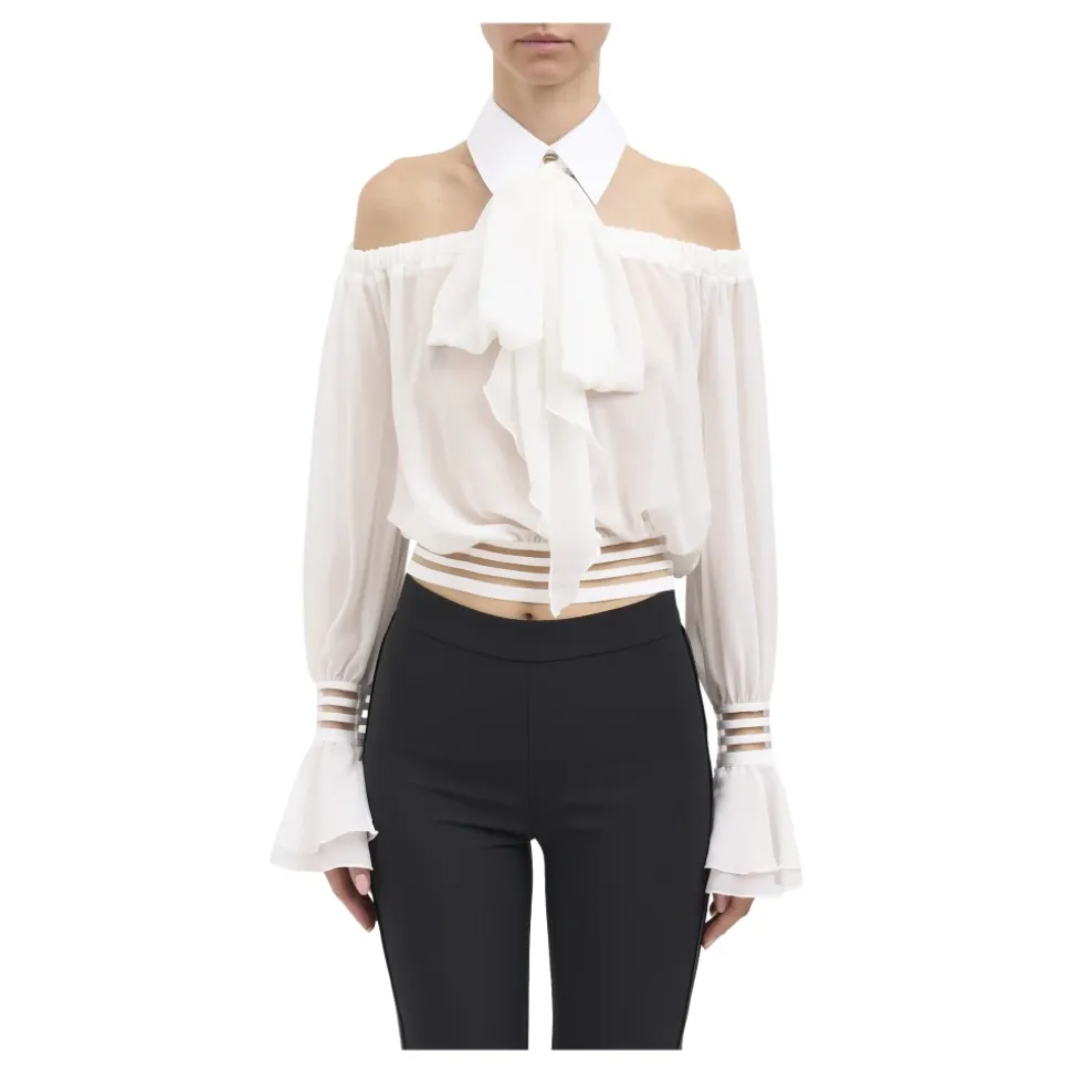 Camicia con spalle scoperte