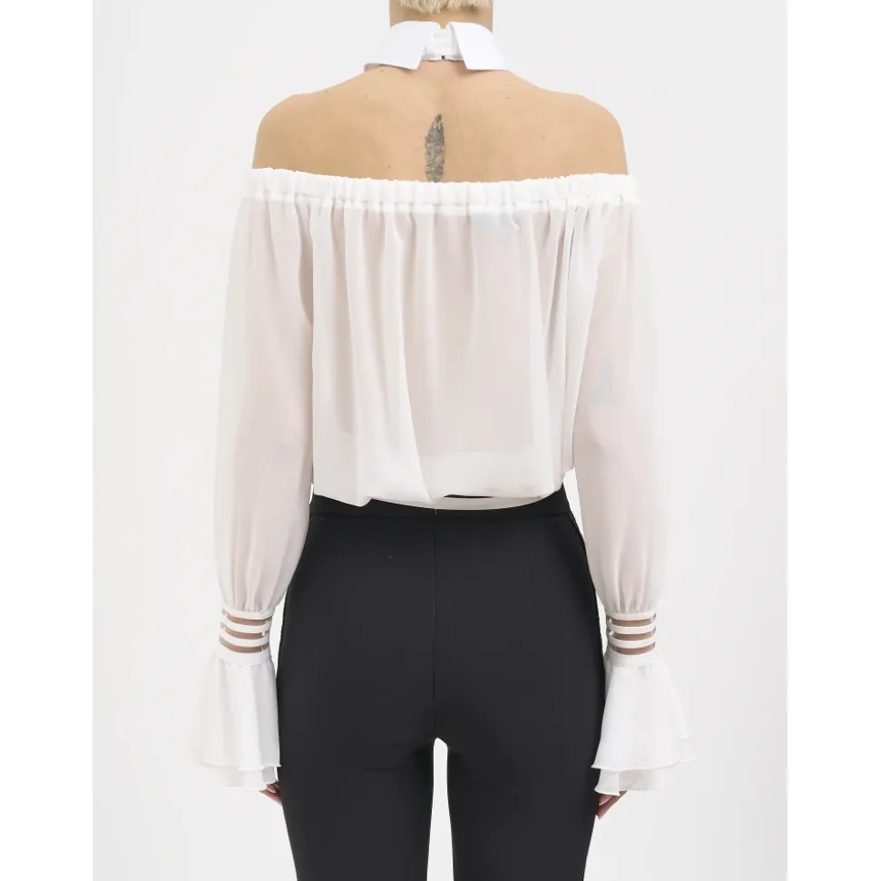 Camicia con spalle scoperte