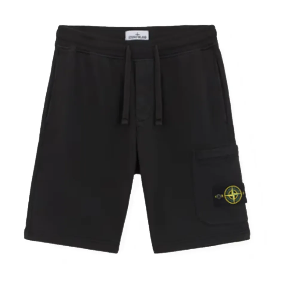 Cargo Bawełna Fleece Szorty Czarne