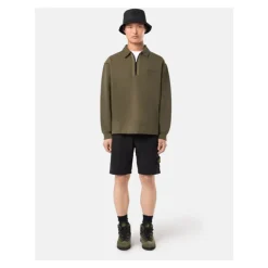 Cargo Bawełna Fleece Szorty Czarne