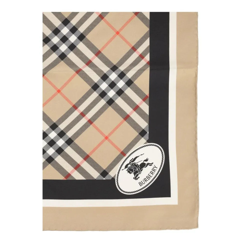 Check Silk Scarf