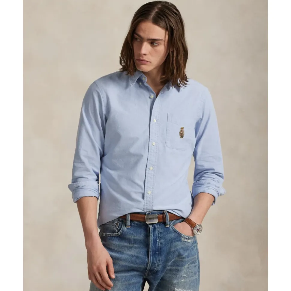 Custom Fit Polo Bear Oxford Shirt