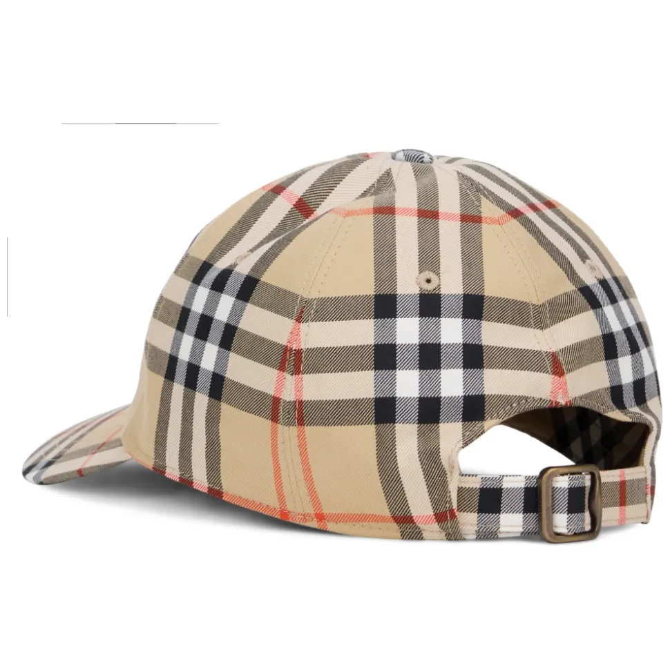 Czapka w kratę z daszkiem