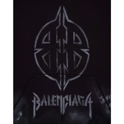 Czarna Bluza z Metalowym Wzorem BB