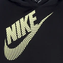 Czarna Crop Hoodie Odzież sportowa Polar