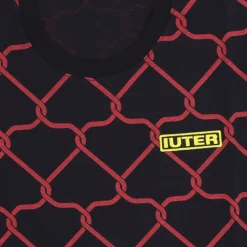 Czarna Net Tee Krótki Rękaw T-shirt