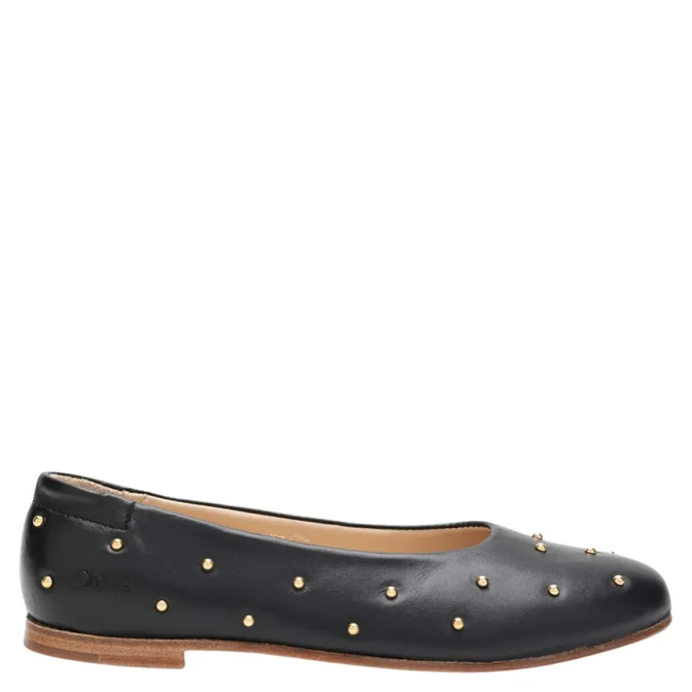 Czarne Baletki Buty Płaskie