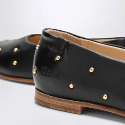 Czarne Baletki Buty Płaskie