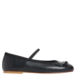 Czarne Baletki Buty Płaskie