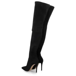 Czarne Buty Aceu Cuissard - Modny Styl Powyżej Kolana