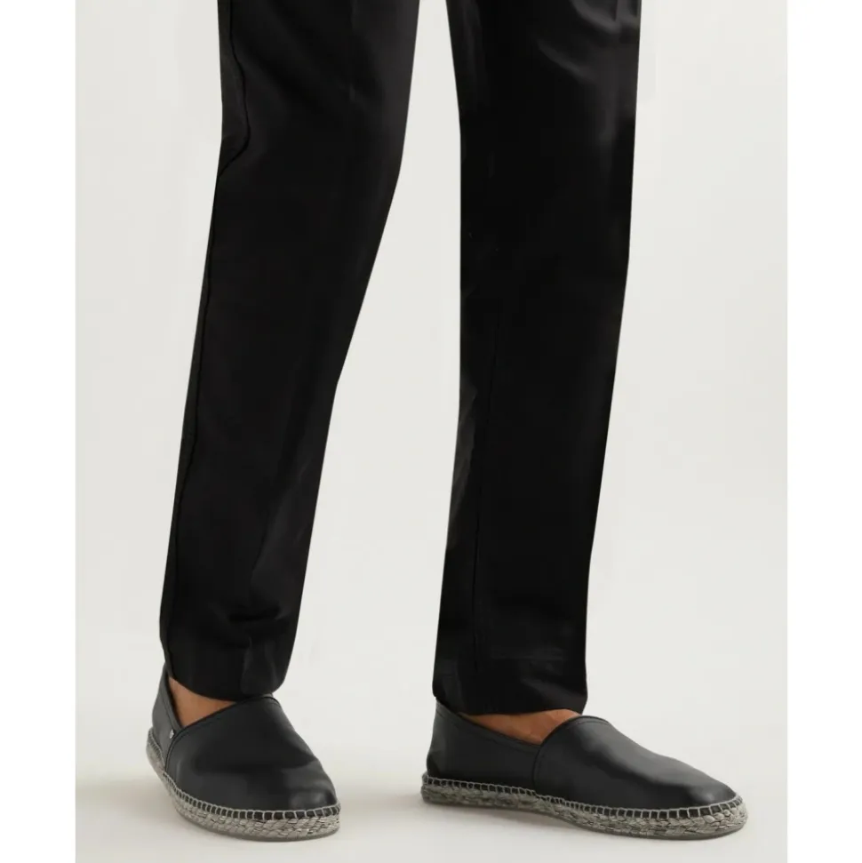 Czarne Gancini Logo Espadryle