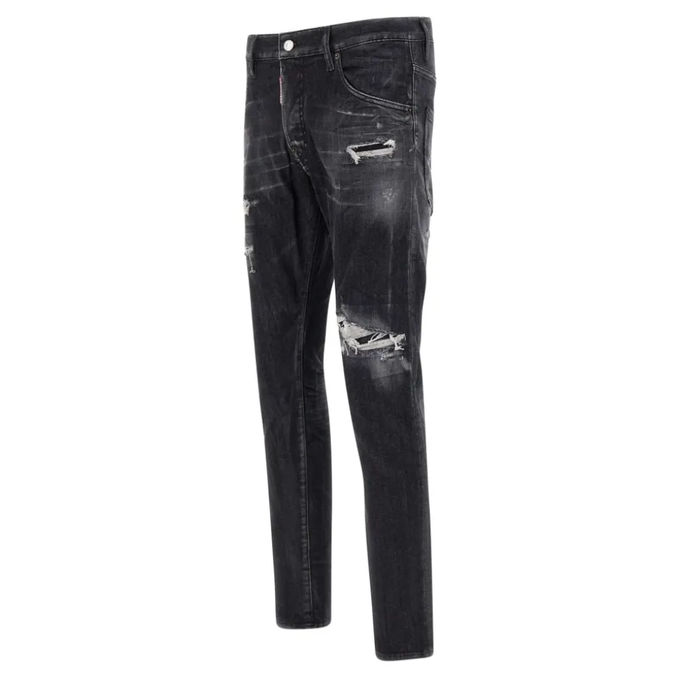 Czarne Jeansy od Dsquared2