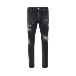 Czarne Jeansy od Dsquared2