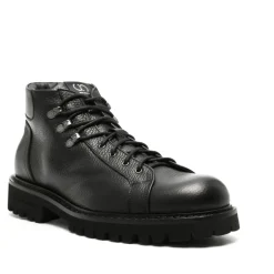 Czarne skórzane buty sportowe casual sneakers