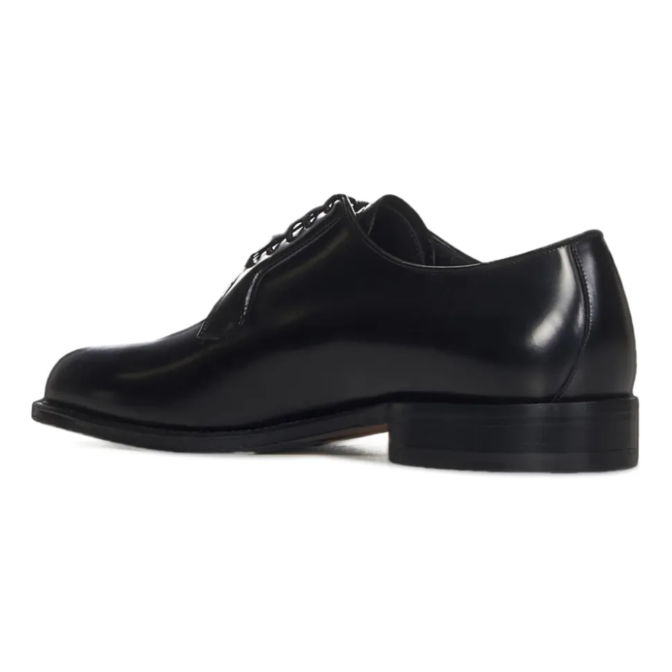 Czarne Sznurowane Eleganckie Buty