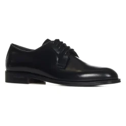 Czarne Sznurowane Eleganckie Buty