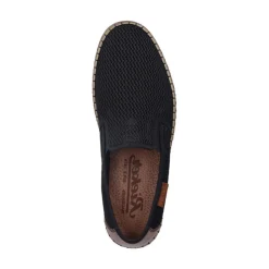 Czarne Sznurowane Espadryle z Tkaniny