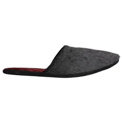 Czarne sztuczne futerko slip on buty