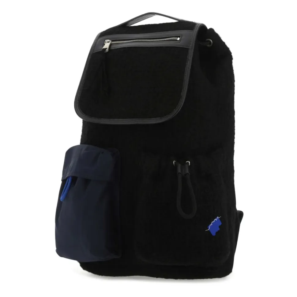 Czarny Boucle Plecak