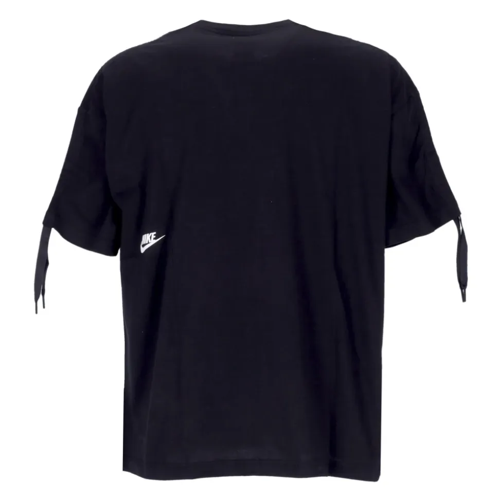 Czarny Top Taneczny Krótki Rękaw T-shirt