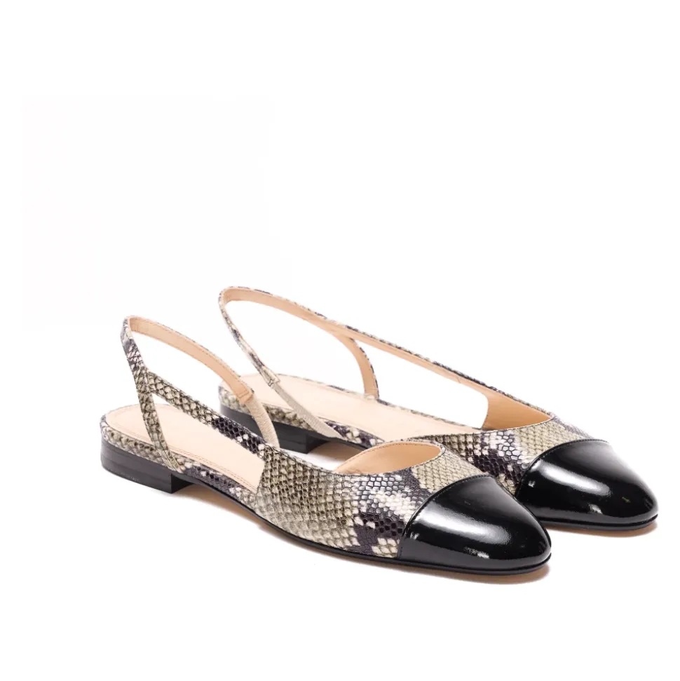 Czółenka Baleriny Slingback z Zakrytymi Palcami
