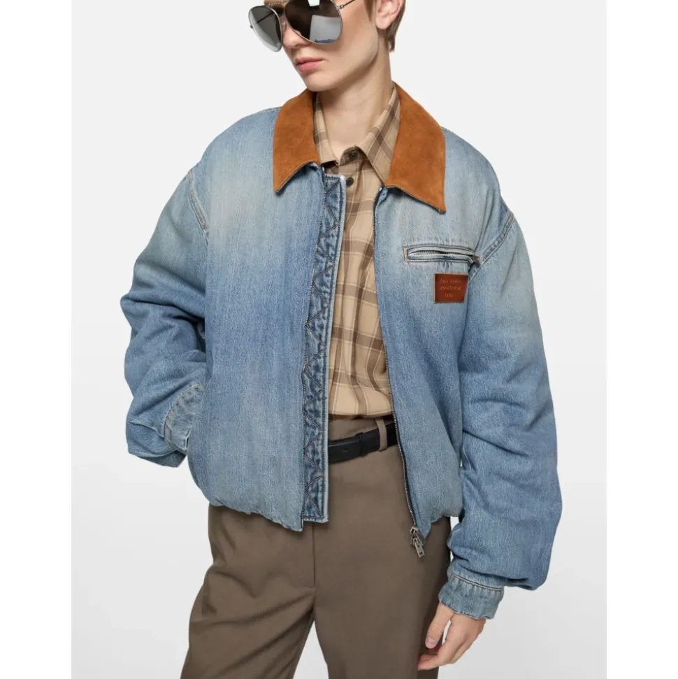 Denimowa Kurtka Bomber