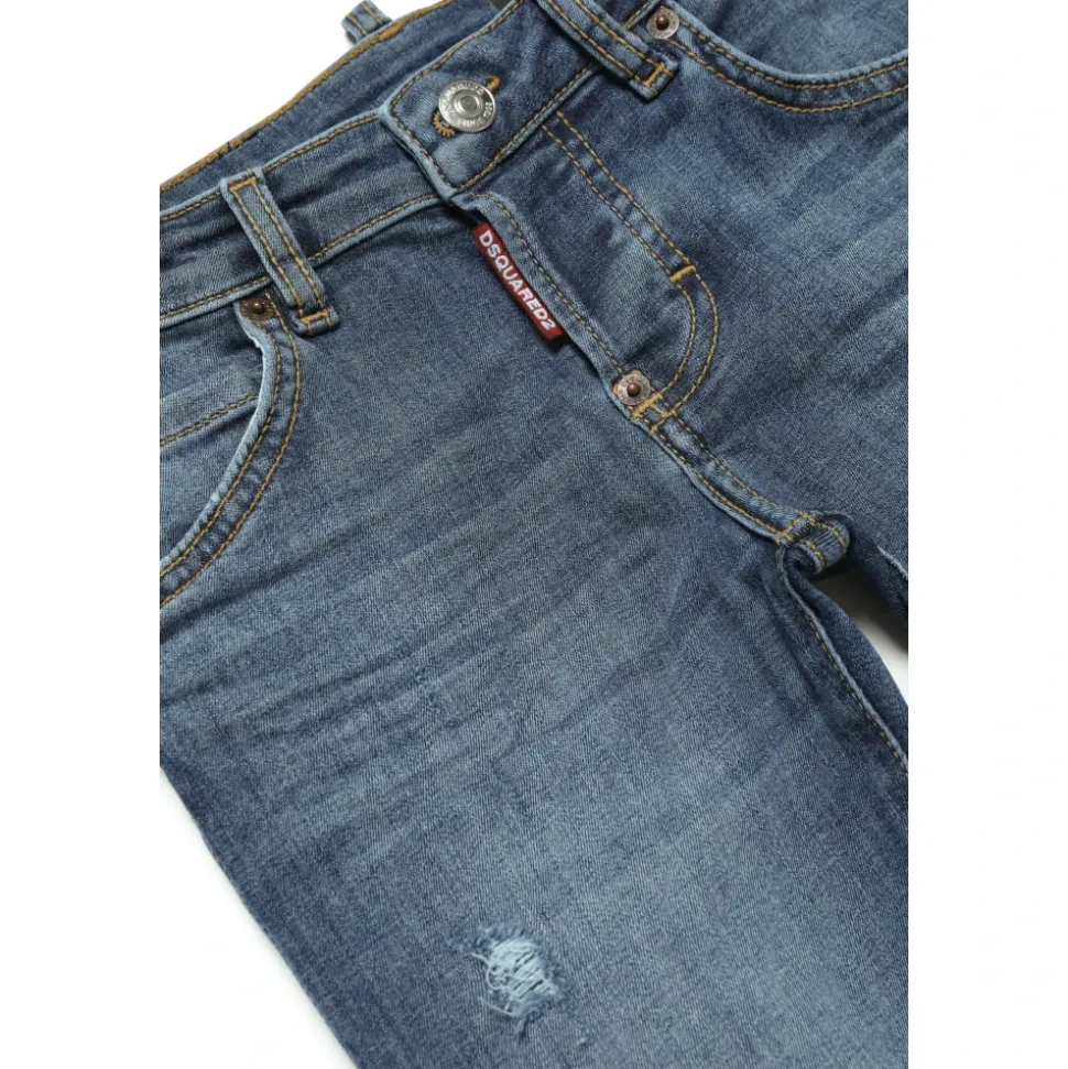 Dżinsy Cool Girl Skinny z przetarciami z przodu