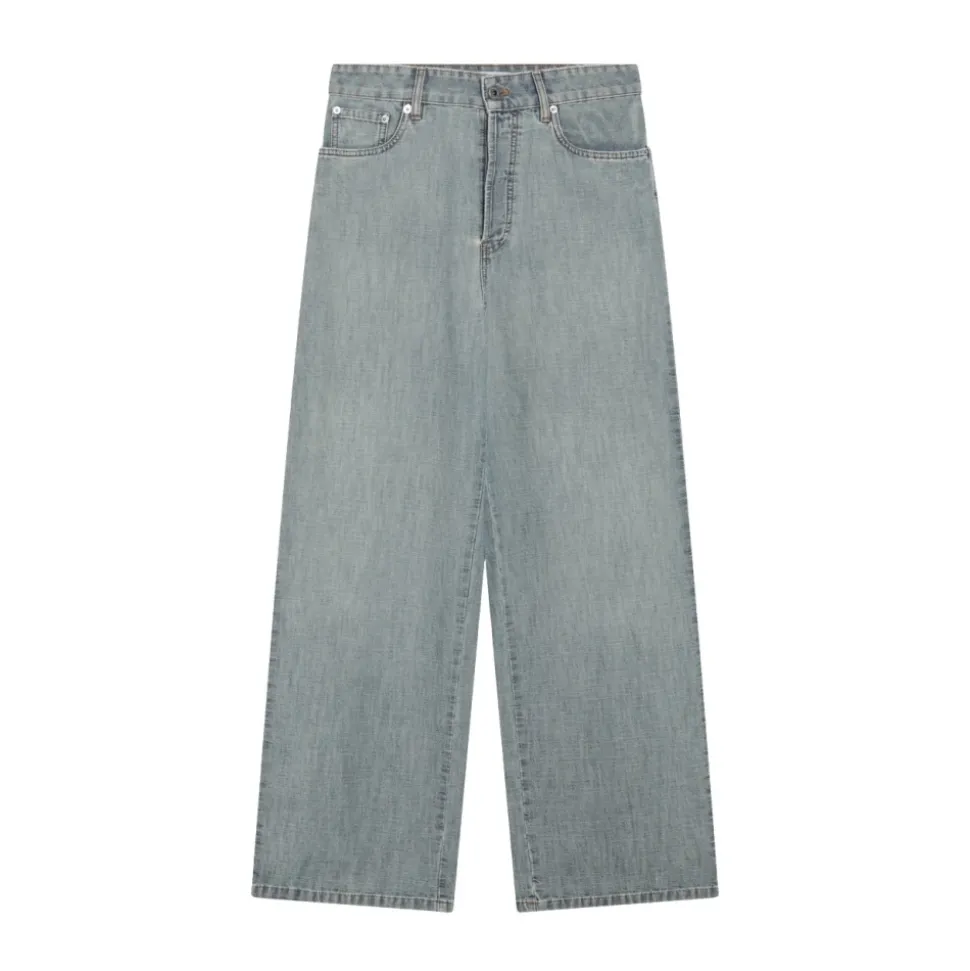Dżinsy z wysokim stanem Chambray