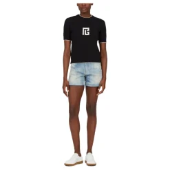 Dzianinowy sweter z logo
