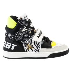 Dziecięce Sneakersy w Wielokolorowy Wzór Zwierzęcy