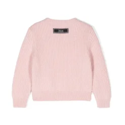 Dziecięcy Sweter Z Dzianiny Lata 80. Pudrowy Róż