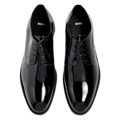 Eleganckie czarne skórzane buty derby