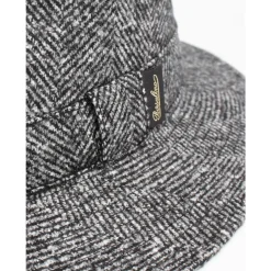 Elegant Herringbone Fedora Hat